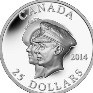 2014 RCM $25 The First Royal Visit, 75th Anniversary - Pure Silver Coin